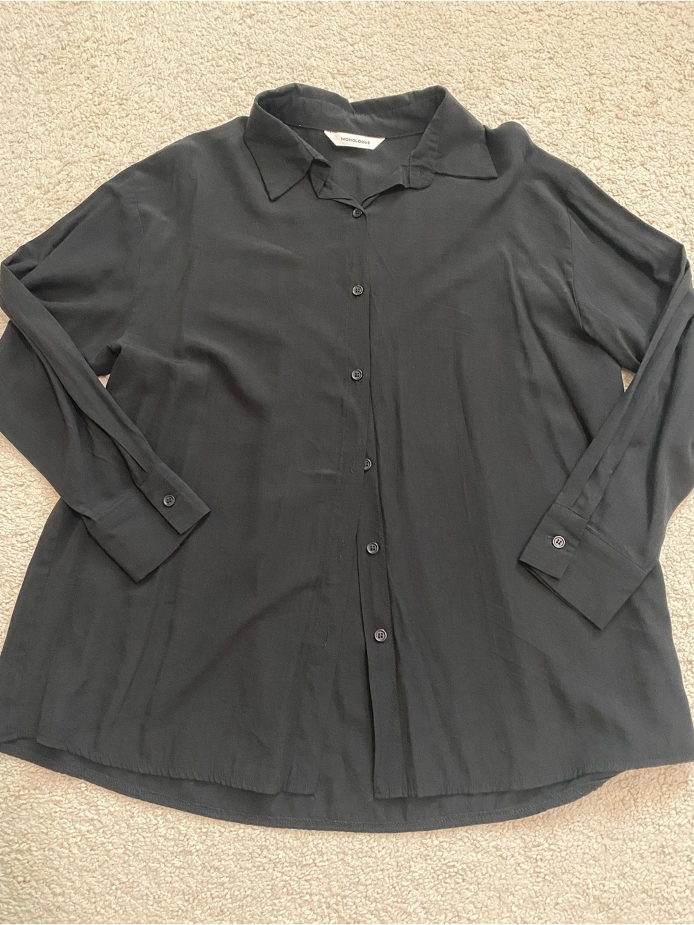 Korean brand MONOLOGUE Button-Up Shirt EUC One Size - Black
